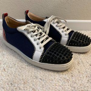 Christian Louboutin Louis Junior Spikes Navy Sz 9 US / 42 EU